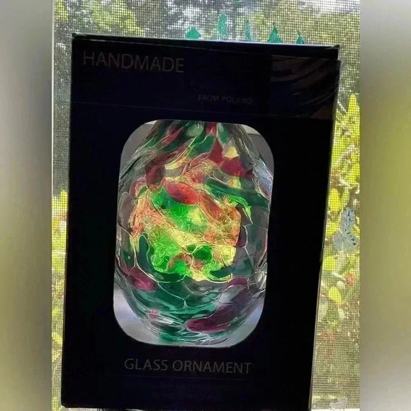 Glass ornament Mouth Blown and Hand Decorated by Polish Artisans made in Poland - Picture 1 of 15